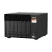 Front angled view of the QNAP TS-673A-8G 6 Bays NAS Storage highlighting its full set of six drive bays and status panel.