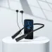 ACEFAST N7 presented on a platform with the neckband resting beside a smartphone in a bright modern setting