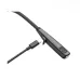 Close-up angled view of Unikyy Y10 Magnetic Bluetooth Neckband showing inline control module with attached charging cable detail
