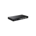 Tenda TEG1128P 24-Port Gigabit PoE 2SFP Unmanaged Ethernet Switch with Black Metal Housing and Front-Facing Network Ports