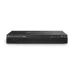 Front view of TP-Link VIGI NVR2016H NVR with status LEDs, HDMI marking, and USB port on textured black panel.