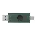 Kingston DataTraveler Duo 128GB pen drive with translucent green casing and blue USB-A connector.