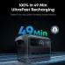 Front angled view of Anker SOLIX C1000 Gen 2 Portable Power Station with digital display highlighting 49 min recharge.