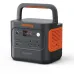 Front right-angle view of the Jackery Explorer 2000 v2 2200W Portable Power Station with its handle raised.