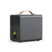 Back side of Marsriva portable power station showing cooling vents, AC input, and solar charging port design