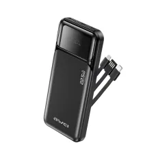 Awei PA-91 10000mah 22.5W Fast Charging Power Bank with Built‑in Cable