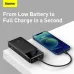 Smartphone charging with Baseus PPBD20K-X Bipow Digital Display 20W 20000mAh Power Bank on modern desk