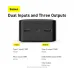 Port layout view of Baseus PPBD30 Bipow Digital Display 15W 30000mAh Power Bank showing inputs and outputs