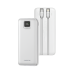 Foneng PX135 10000mAh 22.5W Power Bank showing cables in silver color