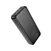 Hoco J136A Sirui black power bank with rounded edges, multiple USB ports for charging devices