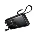 Angled front view of Hoco J156 Power Bank showing digital display at 70%, extended cables, top USB port, and strap loop.