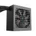 Rear view of DeepCool PF700X Power Supply with cooling fan grill and multiple black cables extending outward.