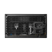 Rear view of Gamdias AURA GP650 Power Supply showing honeycomb ventilation, IEC input, and power switch.