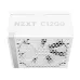 Top fan view of NZXT C1200 80 Plus Gold Full Modular Power Supply White showing dual cooling fans