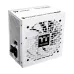 Thermaltake Toughpower GT Snow 750W white power supply front angled view with cooling fan grill and compact design