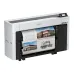 Front right-side angle view of Epson SureColor SC-T5630DM multifunction large format printer with printed output.