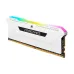 Front right-side angle view of CORSAIR Vengeance RGB PRO SL 8GB DDR4 3200MHz desktop RAM with RGB light bar.
