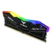 Team Delta RGB 8GB DDR5 RAM with black heatsink and vibrant, customizable RGB lighting.