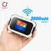 OLAX MT80 Pocket Router shown in hand with touchscreen display and 3000mAh battery capacity highlight.