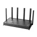 Top view of TP-Link Archer BE400 Router showing six external antennas and perforated surface for ventilation.