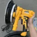 Front view of Tolsen 79584 Drywall Sander showing large polishing pad with LED lights and industrial branding.