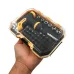 Compact Tolsen 20036 Sockets Set held in hand with transparent cover showing T-handle screwdriver and arranged bits.