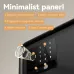 Close-up of Deli VS4529-BK Digital Safe minimalist lock panel showing password, fingerprint, and Type-C port features.
