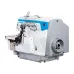 A white and grey Jack E4S-5-03/333 industrial overlock sewing machine head with a blue digital display.