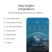 Promotional display of Oura Ring 5 app showing daily insights, readiness, sleep, and activity metrics.