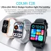 Feature graphic of COLMI C28 Smart Watch in gold, silver, and black showing health and fitness screens.