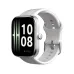 Minimalist design view of Haylou Watch Faro with rectangular display, crown, and fitness step count indicator.