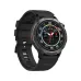 KFI GTR Smart Watch with black strap, futuristic round display showing time, steps, heart rate, and temperature