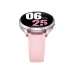 Kieslect Lora 3 smartwatch with round pink dial, digital time and date display, and modern pink strap