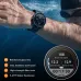Underwater view of QCY Track S10 smartwatch tracking heart rate, speed, distance, and swim time.