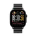 A front-facing view of the silver Realme Watch 5 with a white strap, displaying the time, heart rate, and weather.