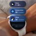 Close-up wrist view of Samsung Galaxy Watch 9 showing sleep duration, energy score, and sleep quality panels.