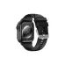 Rear sensor view of Unikyy Niko Smart Watch showing circular health sensor module and textured black strap design