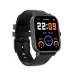 Front three-quarter view of the black Weofly Active 3 displaying its silicone strap.