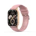 XO J10 Smartwatch front view featuring a black strap and elegant analog-inspired screen design.