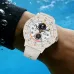 Close-up of HONOR CHOICE Watch 2 Epic in white strap submerged in water displaying altitude, heart rate, and compass.
