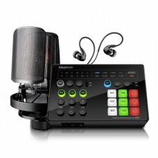 Takstar MX1 Set Live Broadcast Sound Card Set with Earphone & Microphone