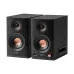 Front angled view of the Edifier MR5 2:0 Tri‑amped Powered Studio Monitor Speaker in black showing the speaker pair.