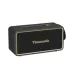 Fantech FBS2 Front view of a portable speaker with black mesh grille, gold border trim, and gold Finecoustic logo.