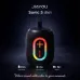 Jiayou Sonic 5 Portable Bluetooth Speaker shown in a dark scene with glowing RGB lights emphasizing immersive sound output.