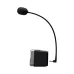 Havit SK220 RGB Dual Mode Gaming Soundbar with Microphone shown from a left view with its flexible microphone extended.