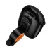 Rear perspective view of the black Hoco HC35 Fun Outdoor Riding Bluetooth Speaker with its handlebar mount.