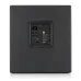Rear panel of JBL EON718S PA System with XLR/TRS inputs, outputs, control knobs, and small display screen.