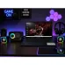Laptop gaming view of Xtrike Me SK-502 Speaker with RGB lights beside Tekken 7 display.