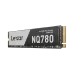 Lexar NQ780 M.2 2280 PCIe Gen4x4 NVMe SSD with sleek black label and gold connector, front flat view