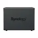 Synology DiskStation DS425+ front view with logo, compact black NAS enclosure and status LED indicators on side